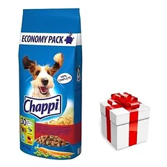 CHAPPI Jautiena, vištiena ir daržovės 13,5kg + STAIGMENA ŠUNIUI