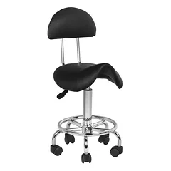 Activ 6001 Black - patogi kirpimo kėdė su kontūruota sėdyne ir atlošu, juoda