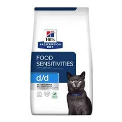 Hills Prescription Diet Food Sensitivities d/d sausas maistas katėms, alergiškoms maistui, 1,5 kg