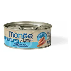 Monge Cat Natural Senior Tuna with Anchovies in Jelly 80 g