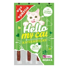 Skanėstas katėms pagaliukai su ėriena ir kalakutiena, 10x5 g