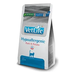 FARMINA VET LIFE - HYPOALLERGENIC Pork&Potato sausas maistas katėms