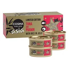 Cosma Asia Kalėdinė versija su tunu ir krevetėmis, drėgnas maistas katėms