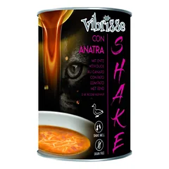 Vibrisse Shake Anatra With Duck drėgnas papildomas maistas katėms su antiena ir vištiena, 135 g