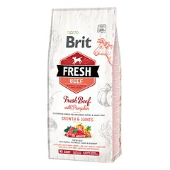 Brit Fresh Beef with Pumpkin Puppy Large sausas maistas šunims 12 kg