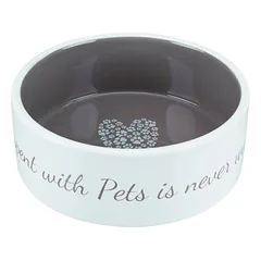 Trixie Pets Home keraminis dubenėlis šunims ir katėms, kreminės/taupe spalvos, 0.3 l/ø 12 cm