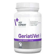 VetExpert Geriativet Large Breed maisto papildas vyresnio amžiaus didelių veislių šunims sąnarių ir bendrai sveikatai palaikyti, 820 mg, 45 tabletės