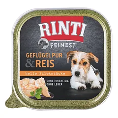 RINTI Feinest Poultry Pure&Rice dėklas 150 g