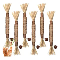LovuPet 6 Stück Katzenminze-Sticks, Zahnpflegespielzeug für Katzen