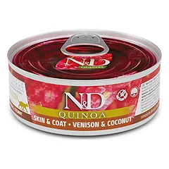 FARMINA N&D QUINOA – CAT Wet Venison&Coconut ADULT 80 g (pak.24)