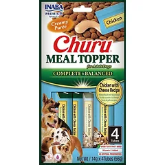 INABA Dog Meal Topper Chicken Cheese 4x14 g kreminis vištienos ir sūrio priedas šunims