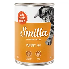 Smilla paukštienos puodeliai, drėgnas maistas katėms, ekonominė pakuotė 24 x 400 g — 2 nuotrauka