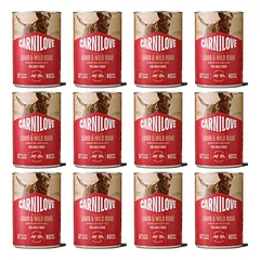 CARNILOVE Dog Can Lamb and Wildboar 12x400g paštetas su aviena ir šerniena suaugusiems šunims