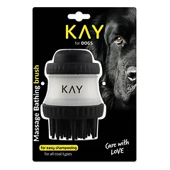 KAY Gentle Pet Washer masažinis šepetėlis šunims su skysto muilo dozatoriumi, 8×11 cm — 2 nuotrauka