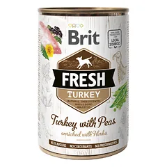 BRIT FRESH Turkey&Peas konservai šunims su kalakutiena ir žirniais, 400 g photo