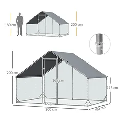 Vištidė 3 × 2 × 2 m — 4 nuotrauka