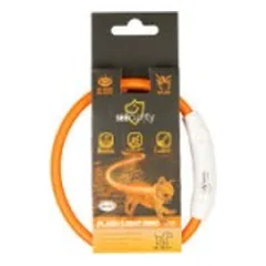 SEEcurity oranžinis šviečiantis antkaklis 35cm