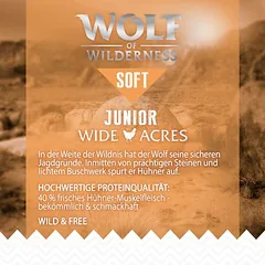 Wolf of Wilderness Junior "Soft - Wide Acres" su vištiena – begrūdis sausas maistas šunims, < 1,4 kg — 4 nuotrauka