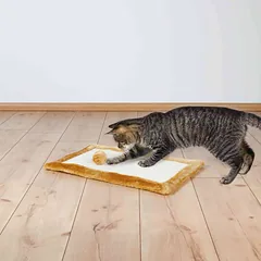 Trixie Scratching Mat kačių nagu draskyklė su kamuoliuku, ruda, 55×35 cm — 2 nuotrauka
