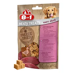 8in1 Meaty Treats šaltyje džiovintos antienos skanėstai šunims, 50 g
