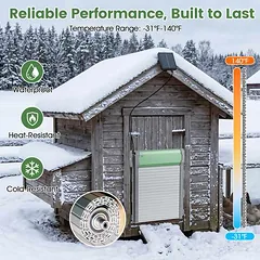 Automatinės vištidės durys, 4 veikimo režimai, 36,5 × 30 × 10 cm — 1 nuotrauka
