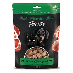 Fitmin for Life Freeze dried Lamb šaltyje išdžiovinti skanėstai šunims ir katėms 30 g