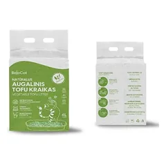 Kraikas katėms TOFU BeloCat, žaliosios arbatos kvapo, 6 l (2,5 kg), 2 mm granulės — 2 nuotrauka