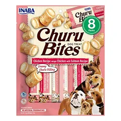 Churu Bites skanėstas šunims su vištiena ir lašiša, suktinukai, 8 vnt.