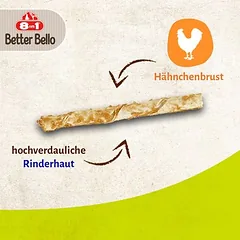 8in1 Better Bello Chicken Twisted Sticks skanėstai šunims — 3 nuotrauka
