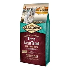 Carni Love Fresh Carp & Trout Adult Cat Sterilised sausas maistas katėms