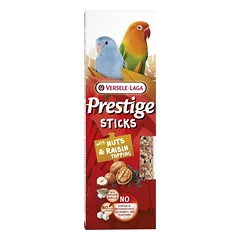 VERSELE-LAGA Prestige Sticks skanėstas mažoms papūgėlėms su riešutais ir razinomis, 60 g (2 vnt.)
