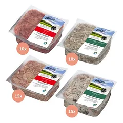 proCani BARF-Paket pur 4 Sorten Rind & Innerei