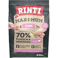 RINTI MAX-I-MUM Mini Adult Chicken su vištiena mažoms veislėms 4 kg