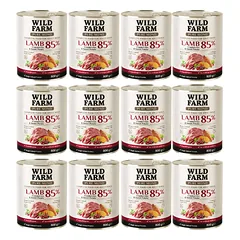 WILD FARM PURE MONO Aviena, spanguolės ir saldžiosios bulvės 12x800 g vienos rūšies baltymų šunų maistas