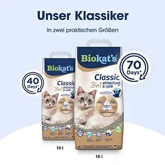 Biokat's Classic Attracting & Care kraikas katėms, 18 l — 3 nuotrauka