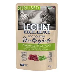Lechat Exc. konservai sterilizuotoms katėms su šerniena ir daržovėmis 85g