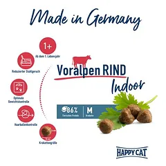 Happy Cat Indoor su jautiena, sausas maistas katėms, < 1,4 kg — 2 nuotrauka