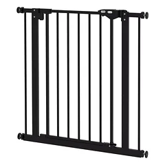 Apsauginiai varteliai šunims, metalas ir plastikas, 74–80 cm pločio, juodi