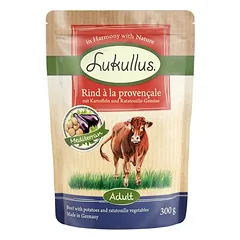 Lukullus Naturkost Adult Getreidefrei Frischebeutel 6 x 300 g