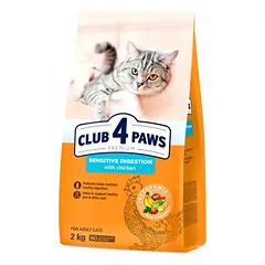 CLUB 4 PAWS Premium maistas suaugusioms katėms, jautriam virškinimui 2 kg
