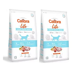 CALIBRA Dog Life Junior Medium Breed Chicken 24 kg (2 x 12 kg)