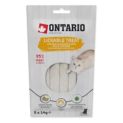 Ontario Laižomas skanėstas su Vištiena + Multivitaminais 5x14g