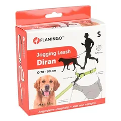 Flamingo Diran Jogging Leash Fluo - bėgimo pavadėlis bėgimui su šunimi, su smūgio amortizatoriumi — 4 nuotrauka