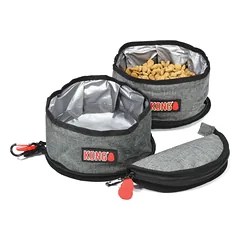 KONG Travel Fold-Up Bowl - travel bowl for dogs and cats