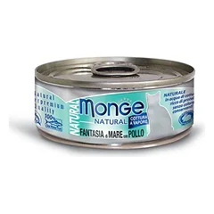Monge kons. pašaras katėms su gardžiomis jūros gėrybėmis ir vištiena 6x80g
