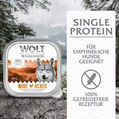 Wolf of Wilderness Adult - Single Meat 6 x 150 g Schale
