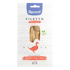 Record Filetto Duck - šunų užkandis, 100% antienos filė, garinta
