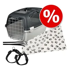 Transportset: Transportboxen + Kuscheldecke + Geschirr