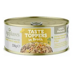 Applaws Dog Taste Toppers in Broth Chicken Breast with Pumpkin, Carrots & Peas 156g
