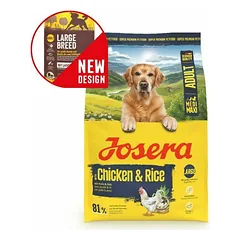 Josera Adult With Chicken Rice sausas maistas vidutiniams ir dideliems suaugusių šunų veislėms, 12.5 kg